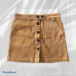 Indigo Rein Corduroy Tan Skirt 4
